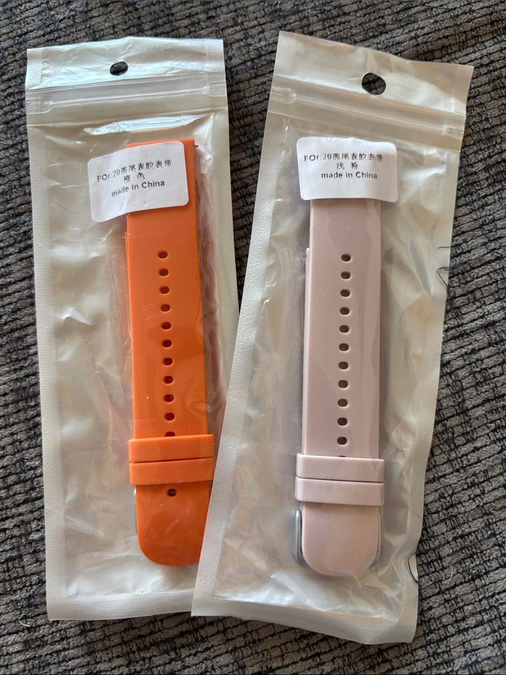 garmin Orange and Pink Silicone Watch Bands